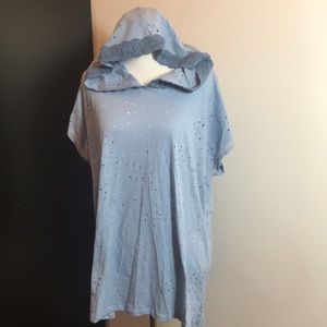 Sold! Light blue trendy top with holes
